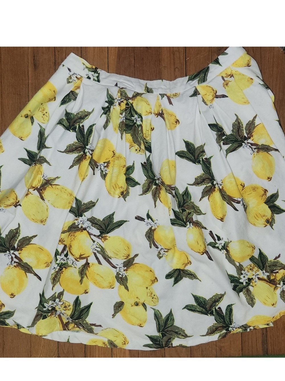 Lindy Bop Yellow Lemon Print Women’s Skirt